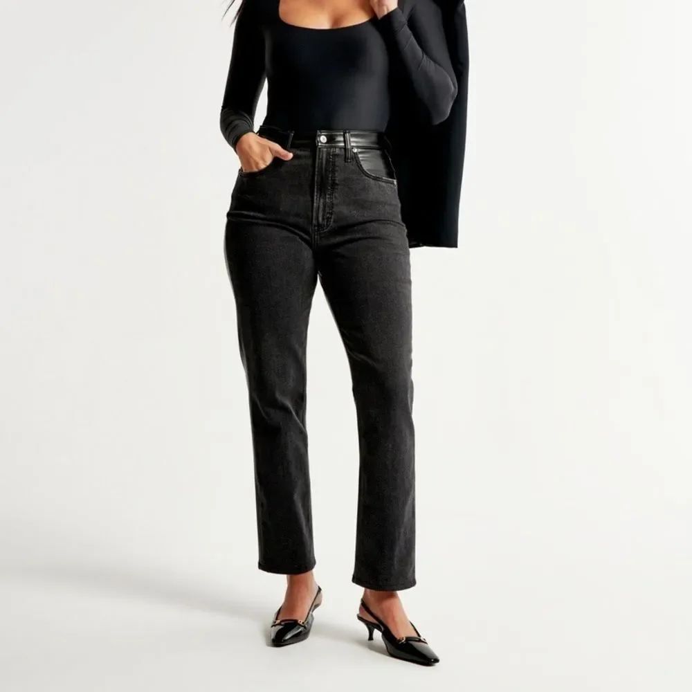 Abercrombie & Fitch Leather & Denim pants